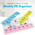 Weekly Pill Organizer - (Pack of 2) 21 Day Pill Planners for Vitamins & Medication