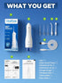 Oralfree Water Dental Flosser Cordless - 4 Modes Oral Irrigator, 300ML Rechargeable Portable IPX7 Waterproof