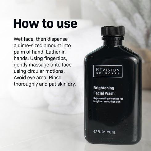 Revision Skincare Brightening Facial Wash, Exfoliating Cleanser with Vitamin C and E