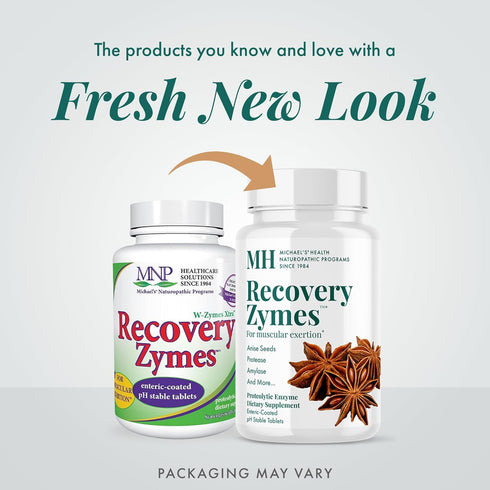 MICHAEL'S Health Naturopathic Programs Recovery Zymes - 90 Enteric Coated Tablets, Proteolytic Enzyme Supplement