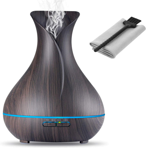 OliveTech Aroma Essential Oil Diffuser, 400ml Ultrasonic Cool Mist Humidifier with Waterless Auto
