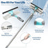 Broom and Mop Set, 3-in-1 Detachable Combo for House Cleaning, Collapsible Broom and Mop with Extension Pole