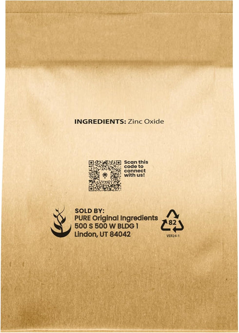 Pure Original Ingredients Zinc Oxide, Non-Nano, Eco-Friendly Packaging - 8 Ounce