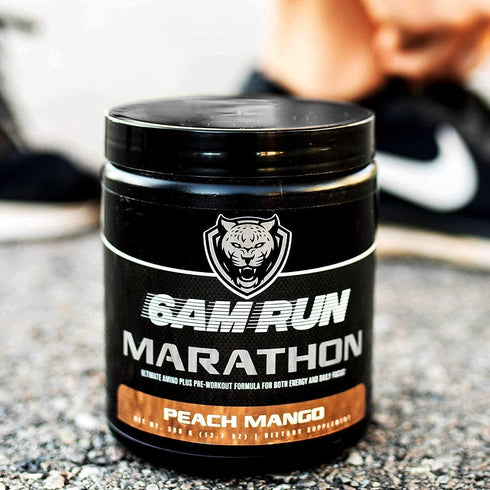 6AM Run Marathon - Pre Workout Powder for Distance Running & Essential Amino Energy - All Natural, Keto, Vegan, No