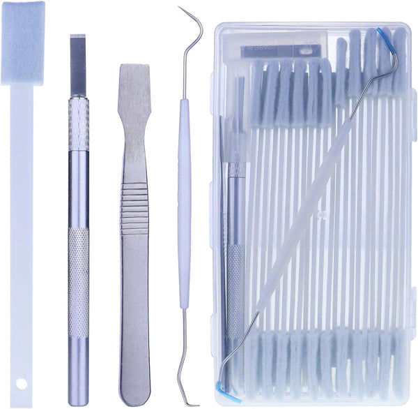 Disposable Detail Cleaning Brush - Tight Spaces, Detail Gap Crevice Tool Set, Toilet Bowl Corner Scrubber, Stick