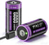 Mspalocell Rechargeable C Lithium Batteries 2 Pack, 1.5V Li-ion 6000 mWh C Cell