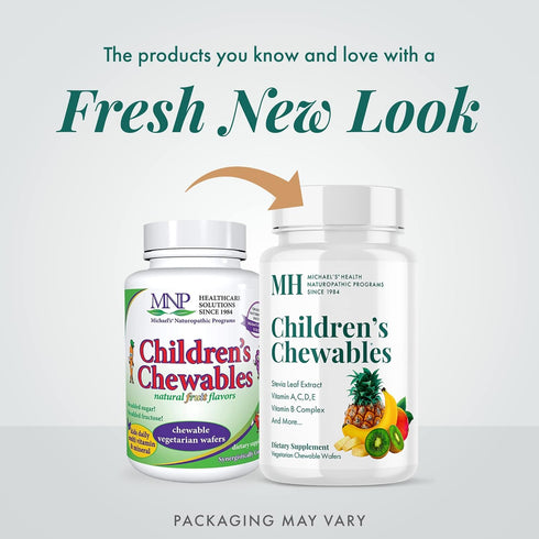 MICHAEL'S Health Naturopathic Programs Children’s Chewables, 60 Vegetarian Wafers, Fruit Punch Flavor