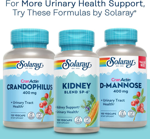 SOLARAY CranActin Cranberry Extract 400 mg - Bladder and Urinary Tract Health Support, Vegan, 180 VegCaps