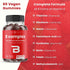 Vitamin B Complex Gummies for Women, Men & Kids, Boosts Energy & Metabolism, B Vitamins B1, B2, B3, B5, B6, B7, B9, B12