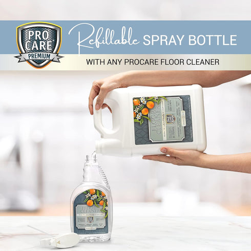 ProCare Citrus Floor Cleaner: 32oz Spray Bottle for Tile, Stone, Laminate, Vinyl & Natural Wood Floors