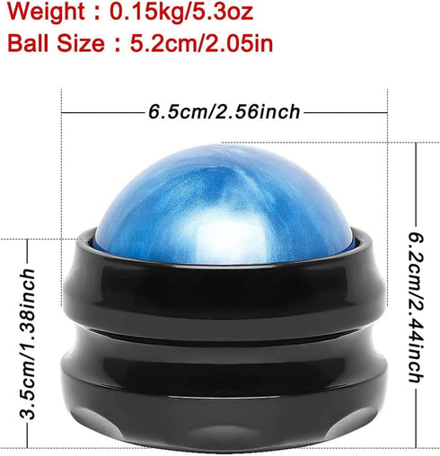 WOVTE Massage Ball, Lacrosse Balls Self Massage Tool for Sore Muscles, Deep Tissue, Trigger Point, Yoga Release (Blue)