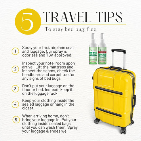 Bed Bug & Mite Extra Strength 3oz Travel Spray by Hygea Natural, TSA Approved, Child & Pet Safe