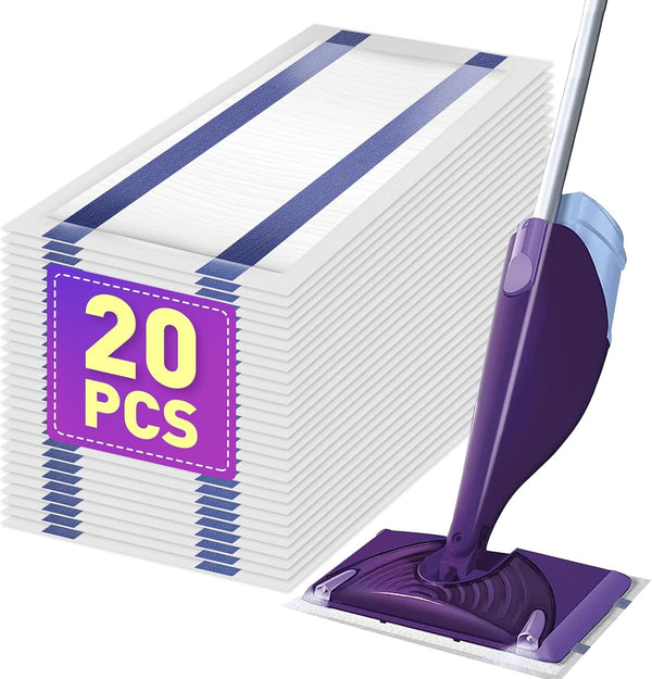 YHOVID Mopping Pad Refill Compatible with Wet Jet Mop, Disposable Multi Surface Wetjet