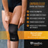 Knee Compression Sleeve with Copper Infused Fibers and Breathable Fabric for Knee Pain Relief, Knee Support, Running, Jogging, Hiking or Arthritis, Black, Small