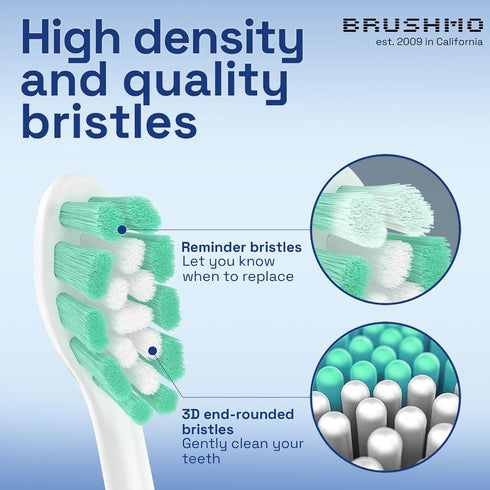 Brushmo Replacement Toothbrush Heads 10 pc Variety Pack Compatible with Philips Sonicare Electric Toothbrush