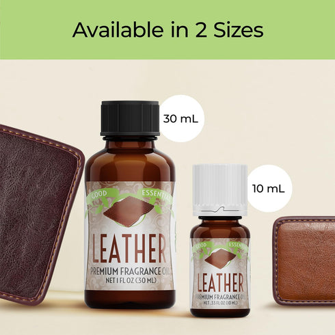 Good Essential Professional Leather Fragrance Oil for Diffuser, Candle Warmer, Wax Melts - 1 fl oz