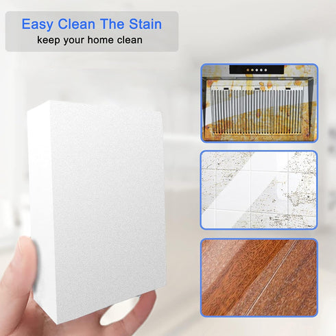 Magic Sponge Eraser, 100 Pack Melamine Sponge Foam, Non-Scratch Household Cleaning Pads for Kitchen, Bathroom, and More