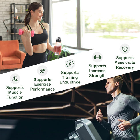 OMOGS Creatine Monohydrate + BCAA Powder, Supports Muscles, Energy, Strength, ATP Production & Endurance, for Women