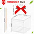 Temmgnie 30 Sets Holes,4"x 4"x 4" Candy Apple Boxes with Clear Caramel Apple Box,Plastic Favor Boxes with Red Ribbons
