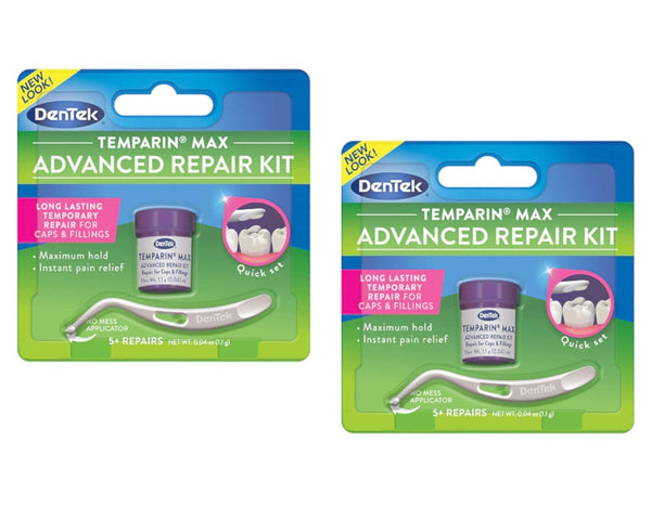 DenTek Temparin Max Lost Filling and Loose Cap Repair Kit, One Step Formula, 2-Pack