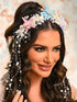 Unicra Starfish Headband, Pearl Bride Wedding Hair Vine, Shell Bridal Headpiece for Women and Girls