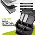 OZCHIN Large Storage Box with Combination Lock, Black Durable Travel Bag Organizer with Carbon Lining