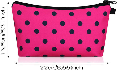 6 Pieces Waterproof Makeup Bag, Zipper Travel Packing Pouch, Small Cosmetic Accessory Organizer for Women and Men