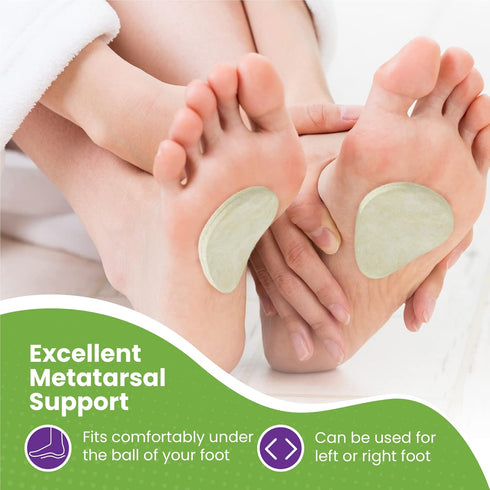MARS WELLNESS Metatarsal Felt Foot Pad, 1/8" Thick - USA Made, 6 Pairs (12 Pieces)