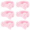 WHAVEL Hairband, 6 Count Pink Spa Headband for Washing Face, Soft Microfiber Bow Headbands for Women