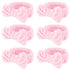 WHAVEL Hairband, 6 Count Pink Spa Headband for Washing Face, Soft Microfiber Bow Headbands for Women