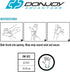 DonJoy DA161TB01-BLK Wrap Around Stabilizing Thumb Splint, Adjustable, Fits 5.5" to 9.5"