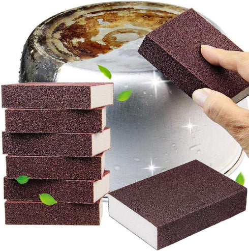 10Pcs Carborundum Sponge Nano Emery Sponges, Pot Clean Brush Rust Eraser Scouring Pads