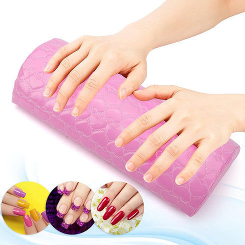 Nail Pillow Hand Rest for Nails - Washable PU Leather Nail Armrest Cushion, Detachable Manicure Tool for Nail Tech