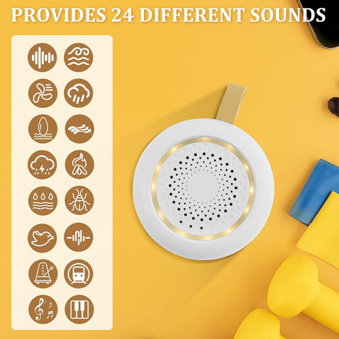 kaimenhong 24 Portable Sound Machine for Baby, White Noise Machine, Soothing Sound, Adjustable Brightness, Sound