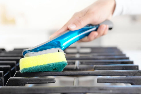 Scotch-Brite Heavy Duty Advanced Soap Control Dishwand Kit, Includes 1 Wand & 5 Refill Pads, Control Soap with a Button