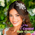 JEAIRTS Crystal Hair Comb, Silver Bridal Pearl Headpiece Wedding Hair Accessories for Women