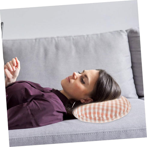 MAGICLULU Ear Hole Pillow for Elderly Nursing Portable Side Sleeping Pillow with Ear Hole Soft Memory Foam for Office