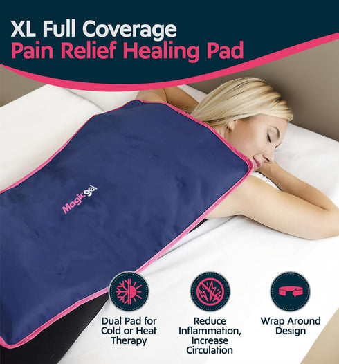 Extra Large & Reusable Ice Pack (15 x 23.5 inches, XL) for Maximum Pain Relief from Injuries, Swelling, Bruises