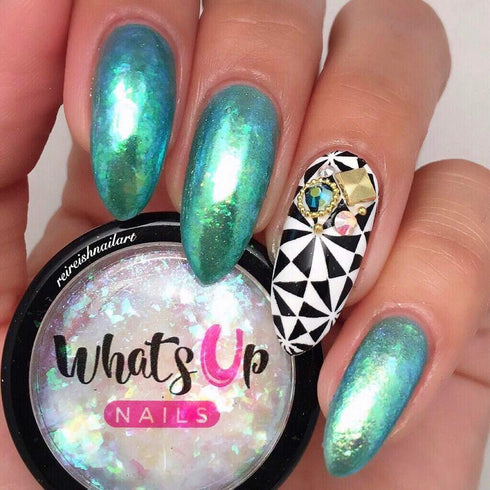 Whats Up Nails - Mermaid Flakies Nail Art