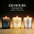 Set 3 Pack 7oz 120H Trimmer Luxury Soy Candle Gift for Women Crystal Glass Aromatherapy Candles, Total Burn Time, Soy