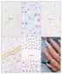 5 Sheets 3D Embossed Flower Nail Art Stickers Decals 5D Self-Adhesive Colorful Daisy Blossom Nail Supplies