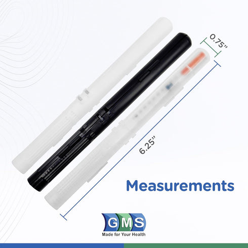 GMS 60 Unit Syringe Case - Holds New, Prefilled & Used Syringes with Needles - Small & Discreet - Ideal for Travel - 2