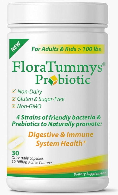 Best Probiotic for Women, Men, and Kids. 12 Billion CFU, 4 Strains, Non-GMO, Kosher, Gluten Free, Made in USA.