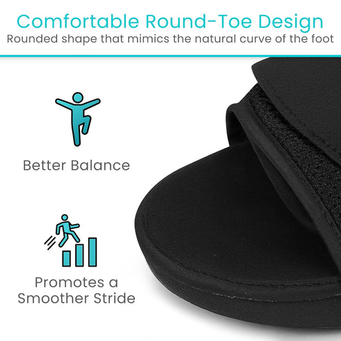 Vive Rounded Post Op Shoe for Injured Foot - Orthopedic Recovery Shoes for Women, Men - Lightweight, Adjustable Medical
