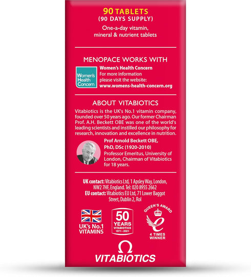 Menopace 90 Count Vitabiotics Tab