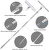 Window Cleaning Squeegee Kit, 14" Squeegee and Microfiber Scrubber with 54" Telescopic Pole for Glass and Shower