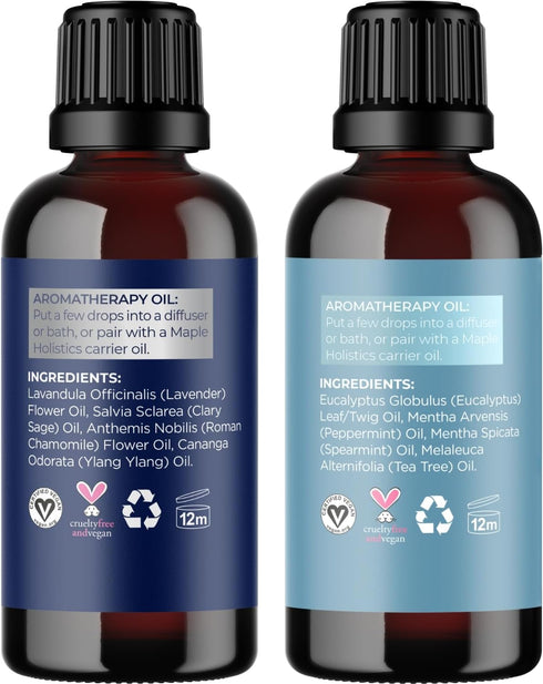 Aromatherapy Essential Oil Blends for Diffusers, Dream & Breathe Essential Oil Set, 1 Fl Oz Each
