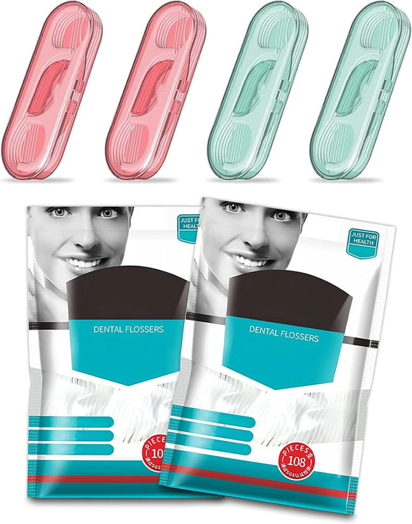 AOCEAN Dental Floss Picks - Travel Floss with Toothpicks, Professional Threader Flossers (216 Pcs)