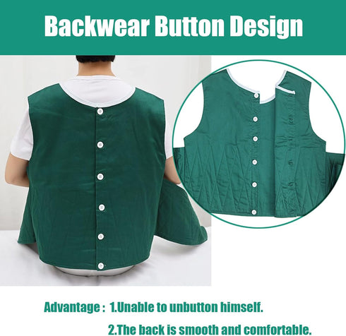 ZXYAHBKL Vest Restraint Suit for Bed/Wheelchair, Anti Fall Bed Restraint for Elderly Adults Safety, Sturdy Chest