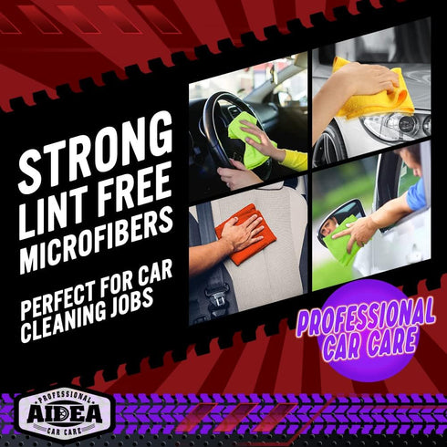 AIDEA Microfiber Cleaning Cloths, 50PK, Premium All-Purpose Car Cloth, Dusting Cloth Cleaning Rags, 12×12"